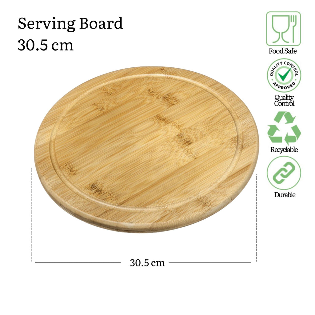 Wilmax Servierbrett 30,5 cm Natur aus Bambus