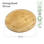 Wilmax Servierbrett 30,5 cm Natur aus Bambus