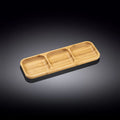Wilmax Bambus Schale 2 Fächer 32,5x11,5 cm Natur WL-771224/A