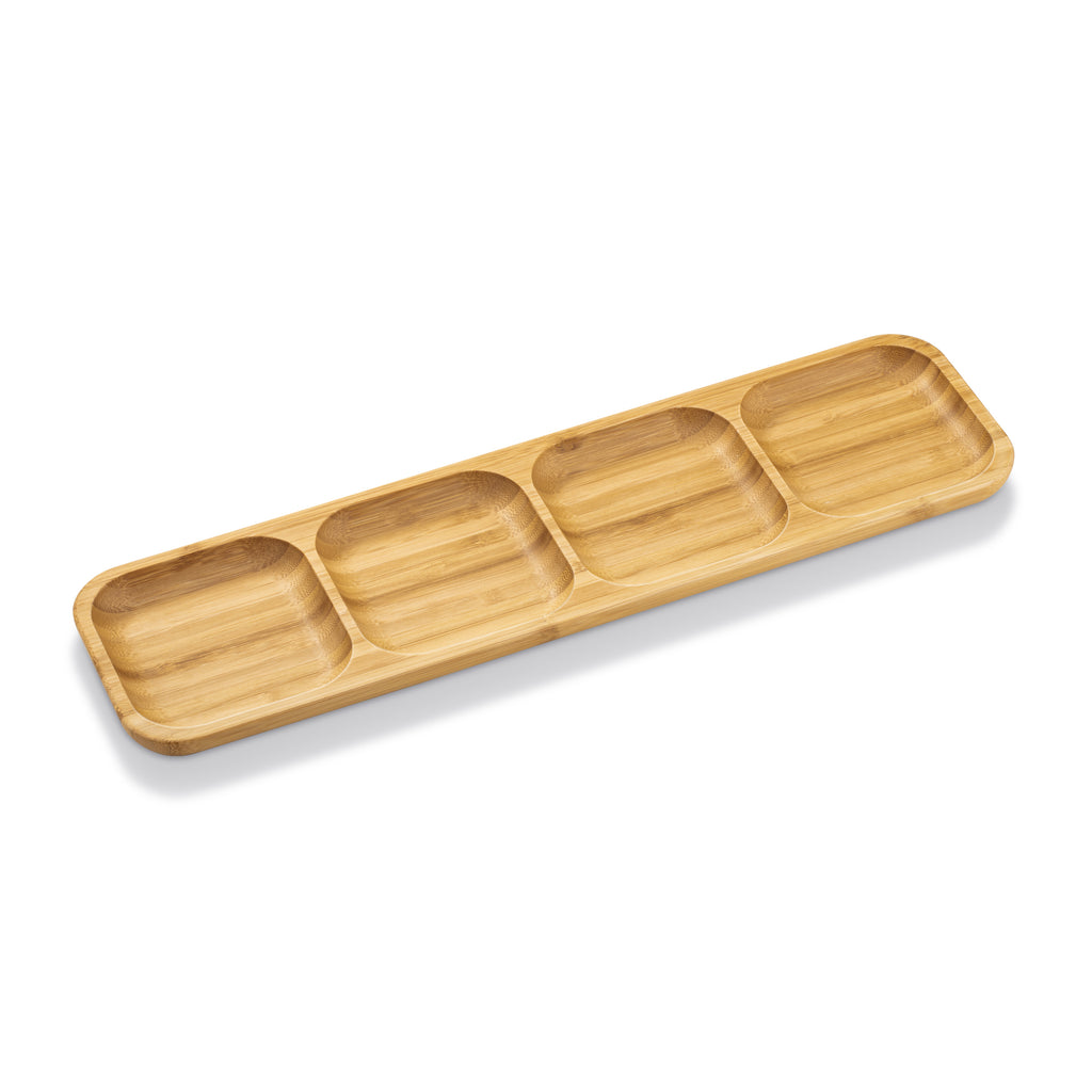 Wilmax Bambus Servierplatte 3 Fächer 43x11,5 cm Natur WL-771225/A