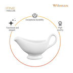 Wilmax Sauciere 170 ml Weiß aus Porzellan