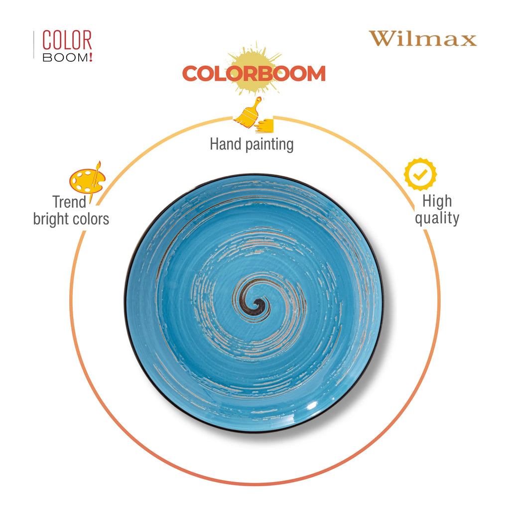 Wilmax Teller 20 cm Blau aus Porzellan