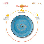 Wilmax Teller 20 cm Blau aus Porzellan