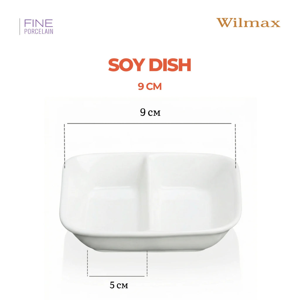 Wilmax Sojaschale 8,5 × 8,5 cm Weiß aus Porzellan