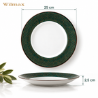 Wilmax Teller 25 cm Grün aus Porzellan