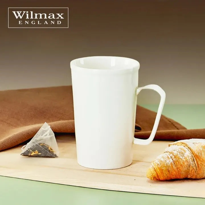 Wilmax Becher 420 ml Weiß aus Porzellan