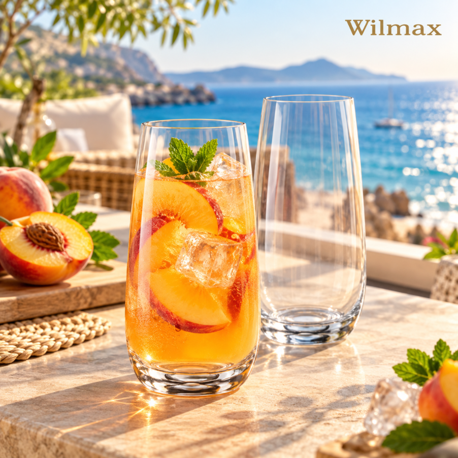 Wilmax Wasser& Saftgläser 500 ml 2er-Set Transparent aus Wilmax Crystalline-Serie