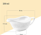 Wilmax Sauciere 230 ml Weiß aus Porzellan
