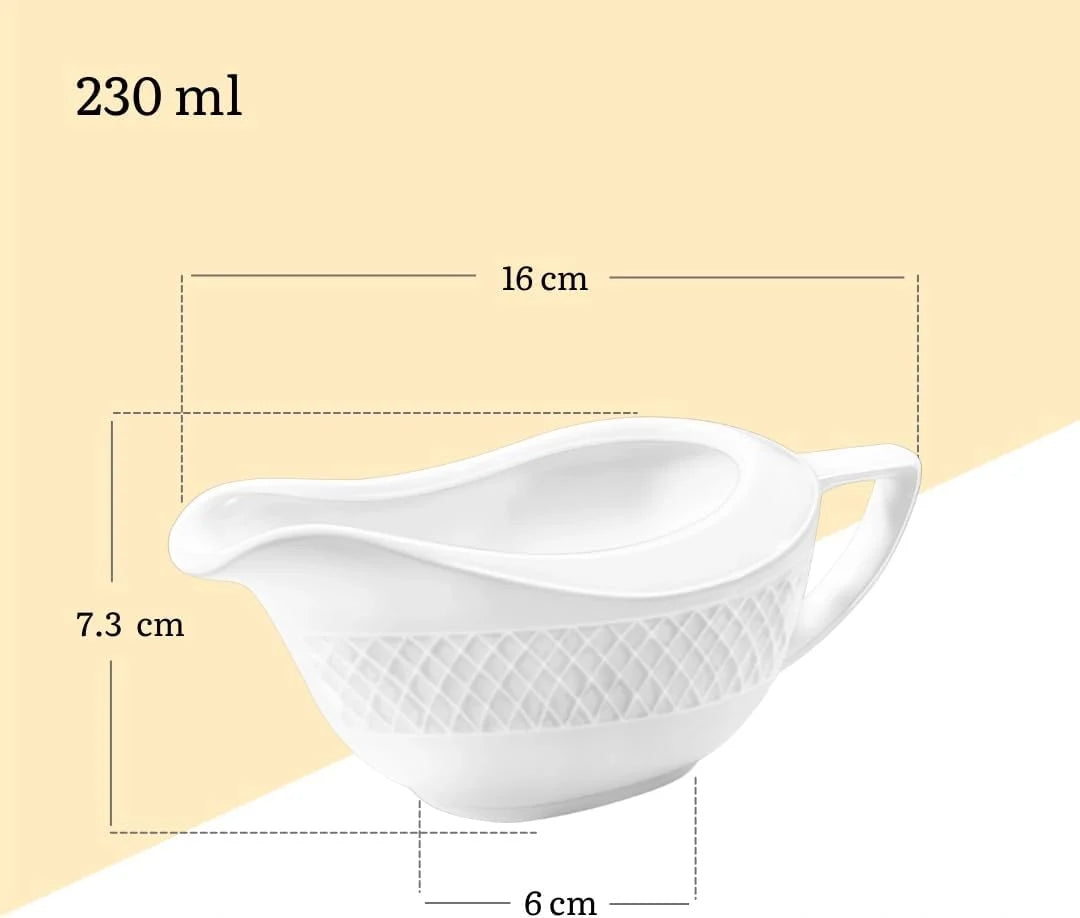 Wilmax Sauciere 230 ml Weiß aus Porzellan