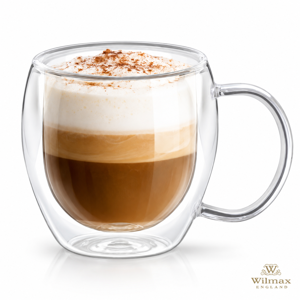Wilmax Doppelwandige Tasse 500 ml Transparent aus Glas