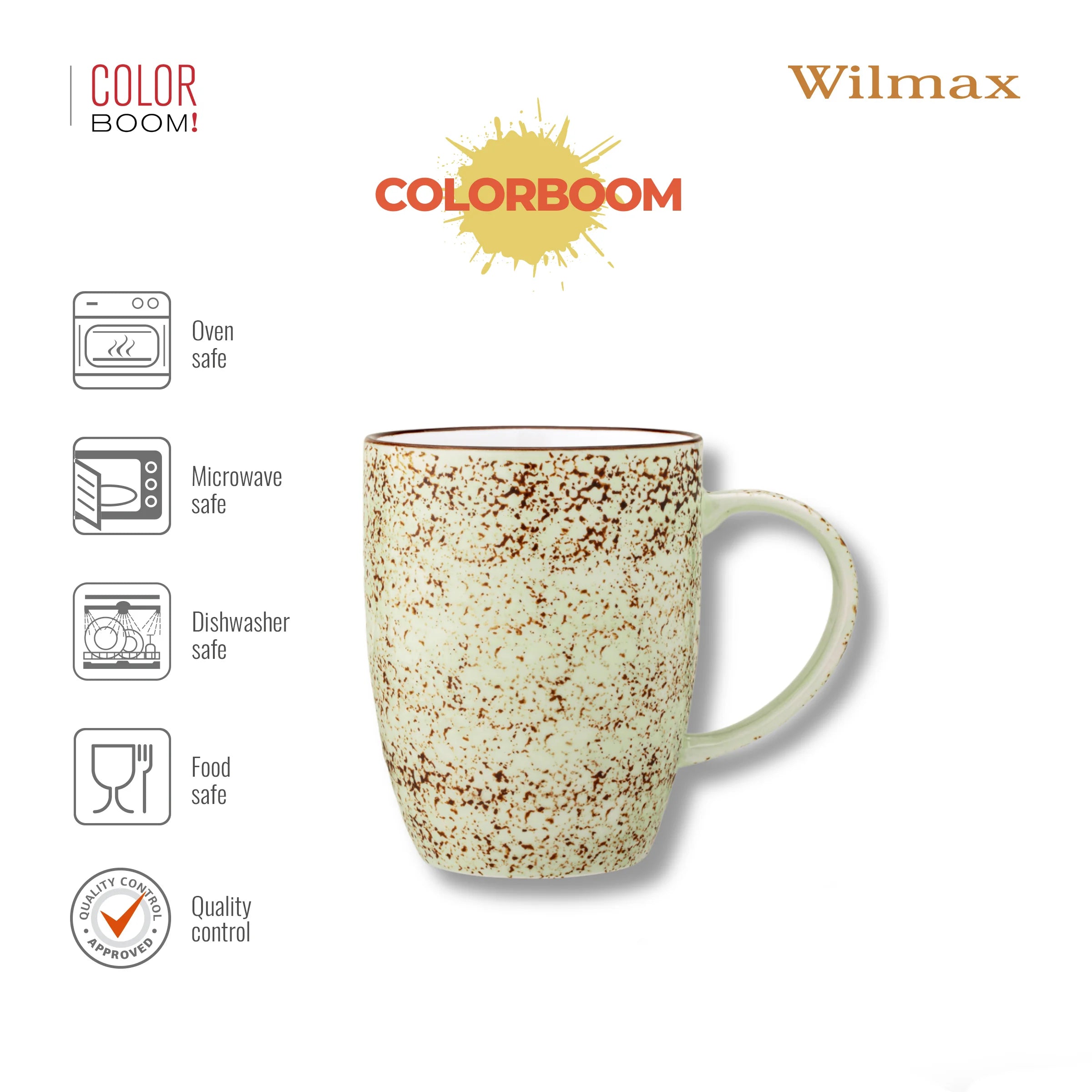 Wilmax Becher 460 ml Pistazie aus Porzellan