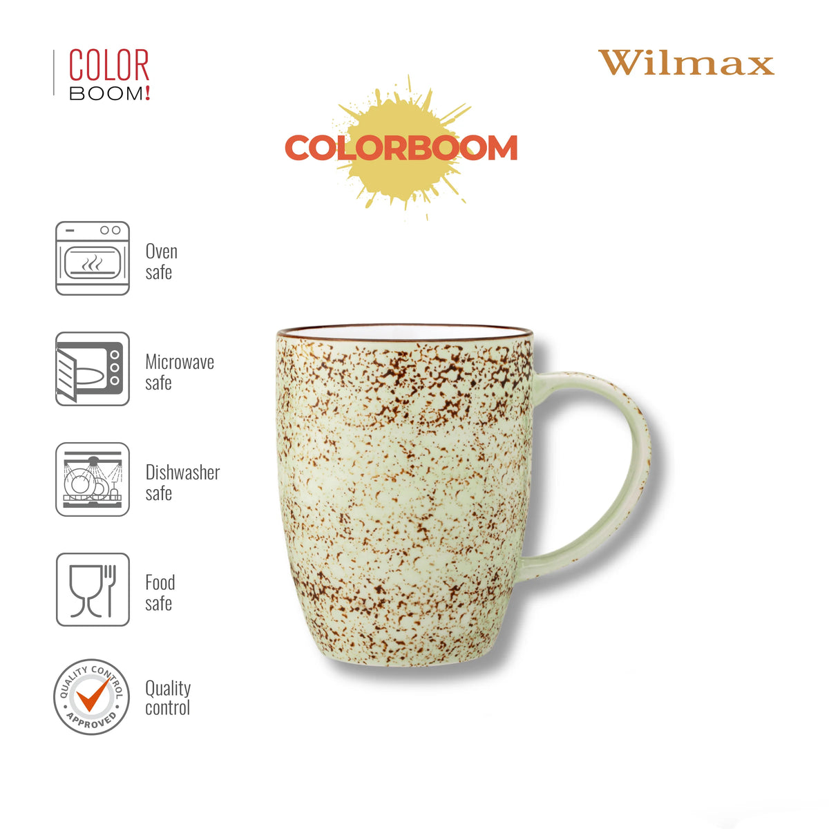 Wilmax Becher 460 ml Pistazie aus Porzellan