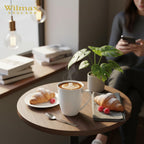 Wilmax Tasse 380 ml 4er-Set Weiß aus Porzellan