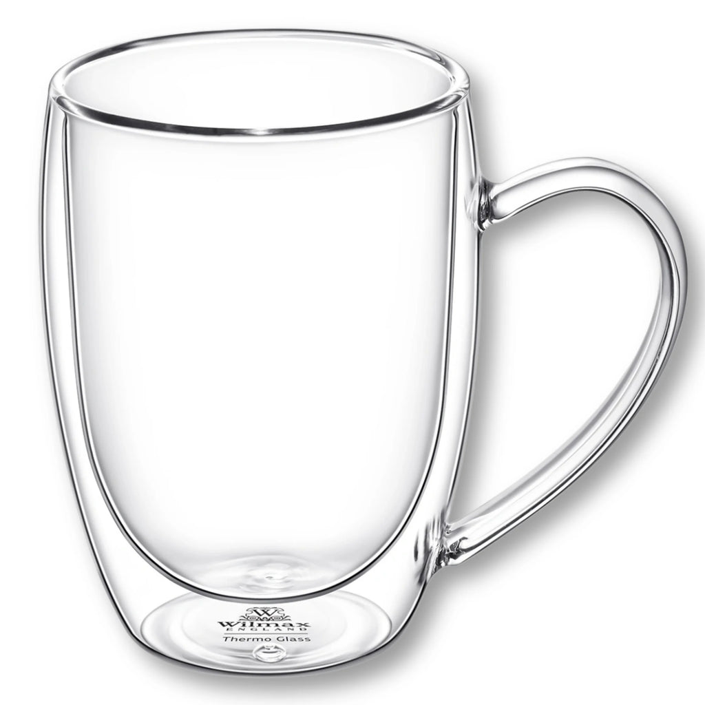 Wilmax Doppelwandiger Thermobecher 500 ml Transparent aus Glas