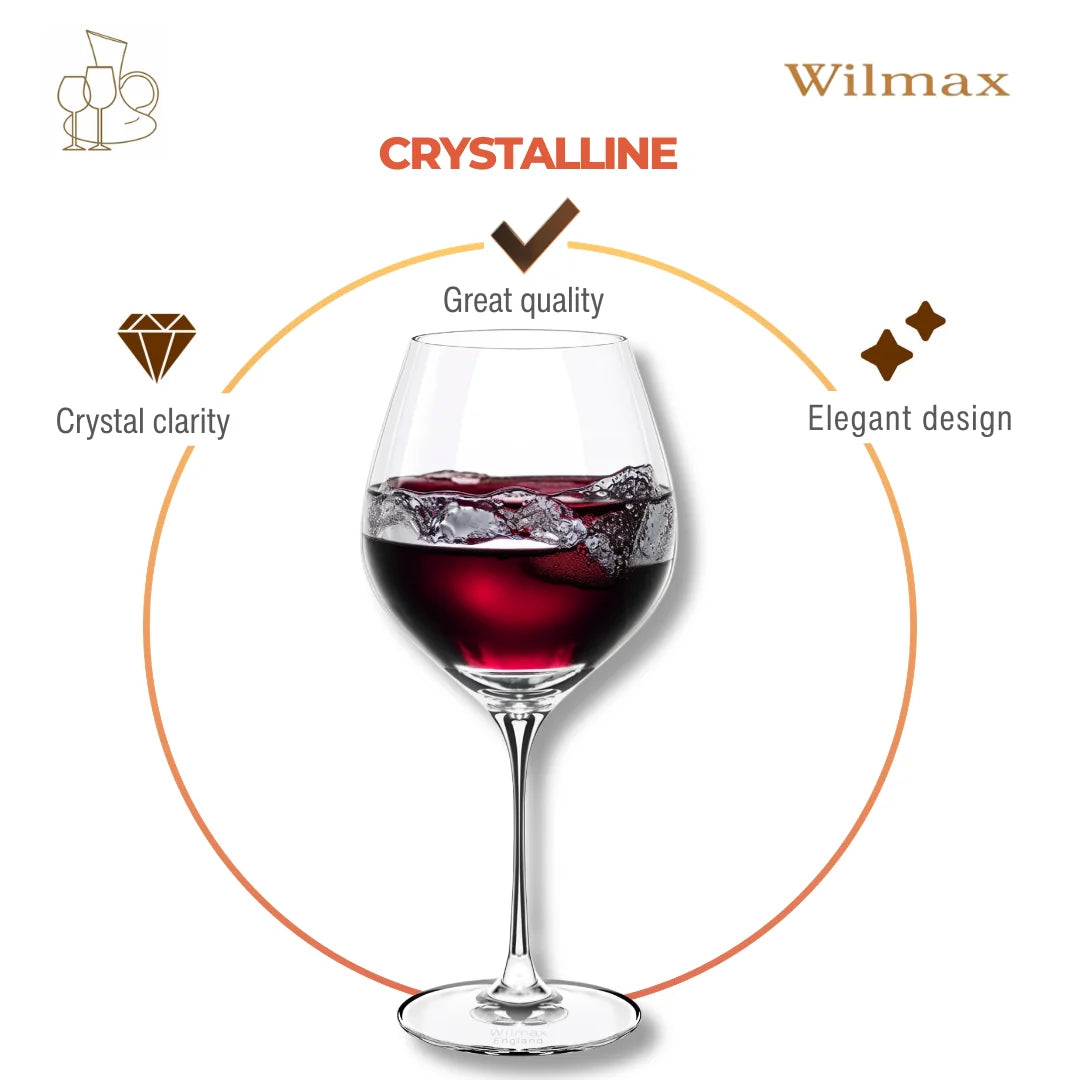 Wilmax Chardonnay Weinglas 800 ml 2er-Set Transparent aus Wilmax Crystalline-Serie