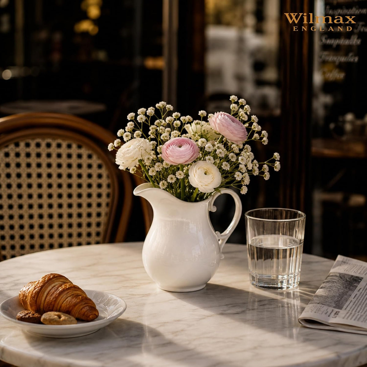Wilmax Krug 830 ml Weiß aus Porzellan