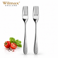 Wilmax Tafelgabel 20 cm 2er-Set Silber aus Edelstahl