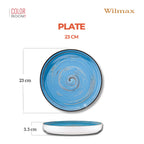 Wilmax Teller 23 cm Blau aus Porzellan