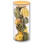 Wilmax Vorratsglas 1500 ml mit Bambusdeckel Transparent