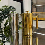 Wilmax Doppelwandige French Press 1000 ml Gold aus Edelstahl