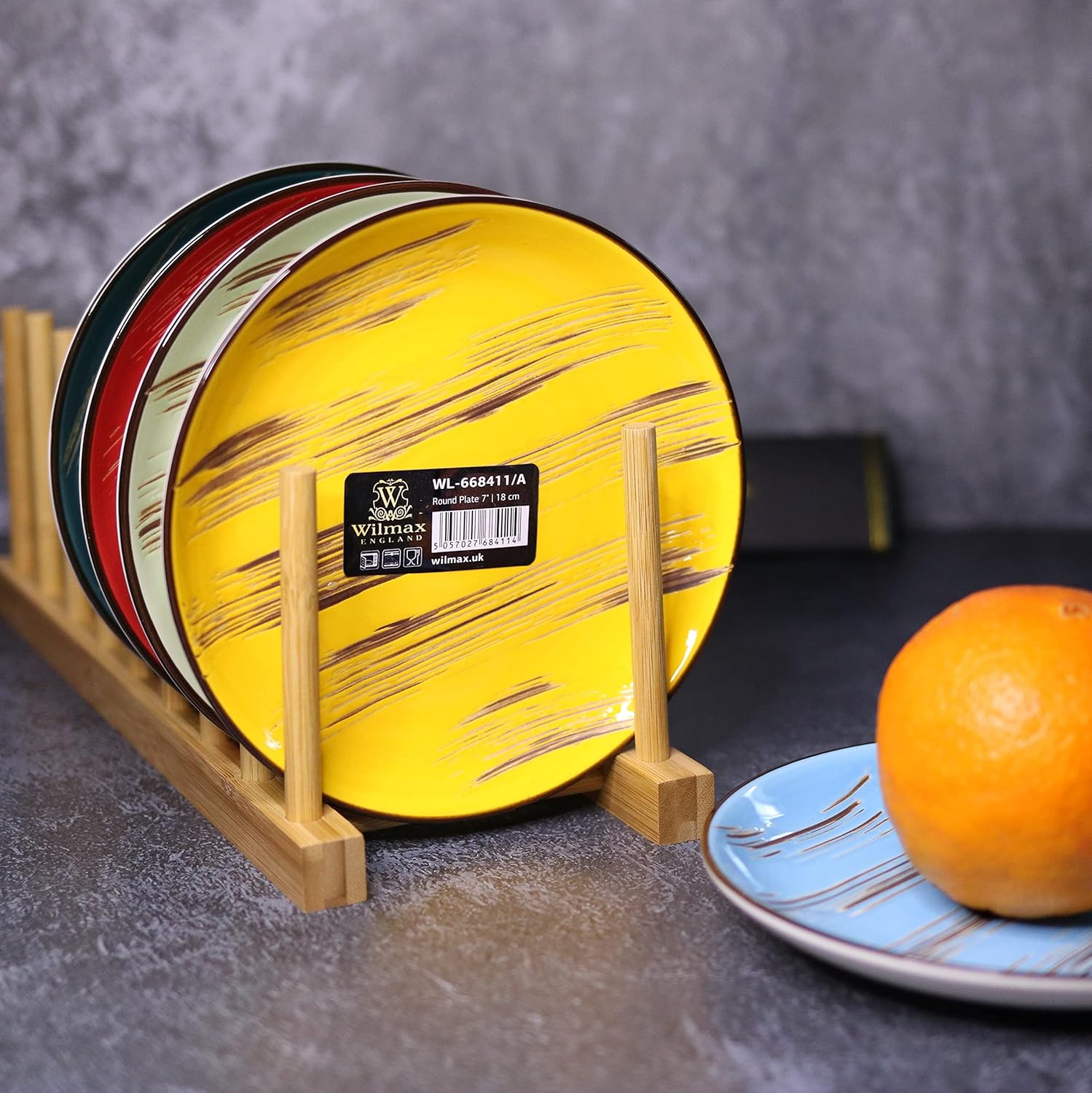 Wilmax runder Dessertteller 18 cm, ColorBoom Kollektion, 6er Set WL-668411/A6