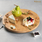Wilmax Drehbare Servierplatte 33 cm Natur aus Bambus