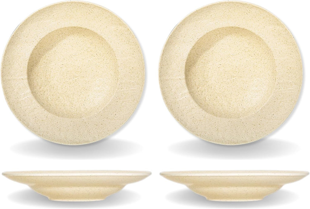 Wilmax Tiefer Teller 25,5 cm 350 ml Sand Porzellan 2er Set WL-661330/A2