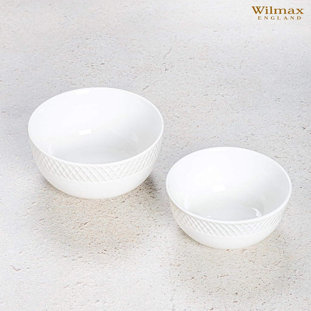 Wilmax Schale 930 ml 16 cm Weiß aus Porzellan