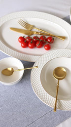 Wilmax Tiefer Teller 22.5 cm Weiß Goldrand Porzellan 6er Set WL-880102303/A6