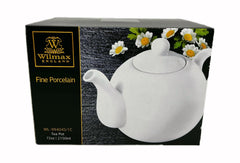 Wilmax WL-994045/A Porzellan Teekanne, Weiss, 2150mL Kapazität