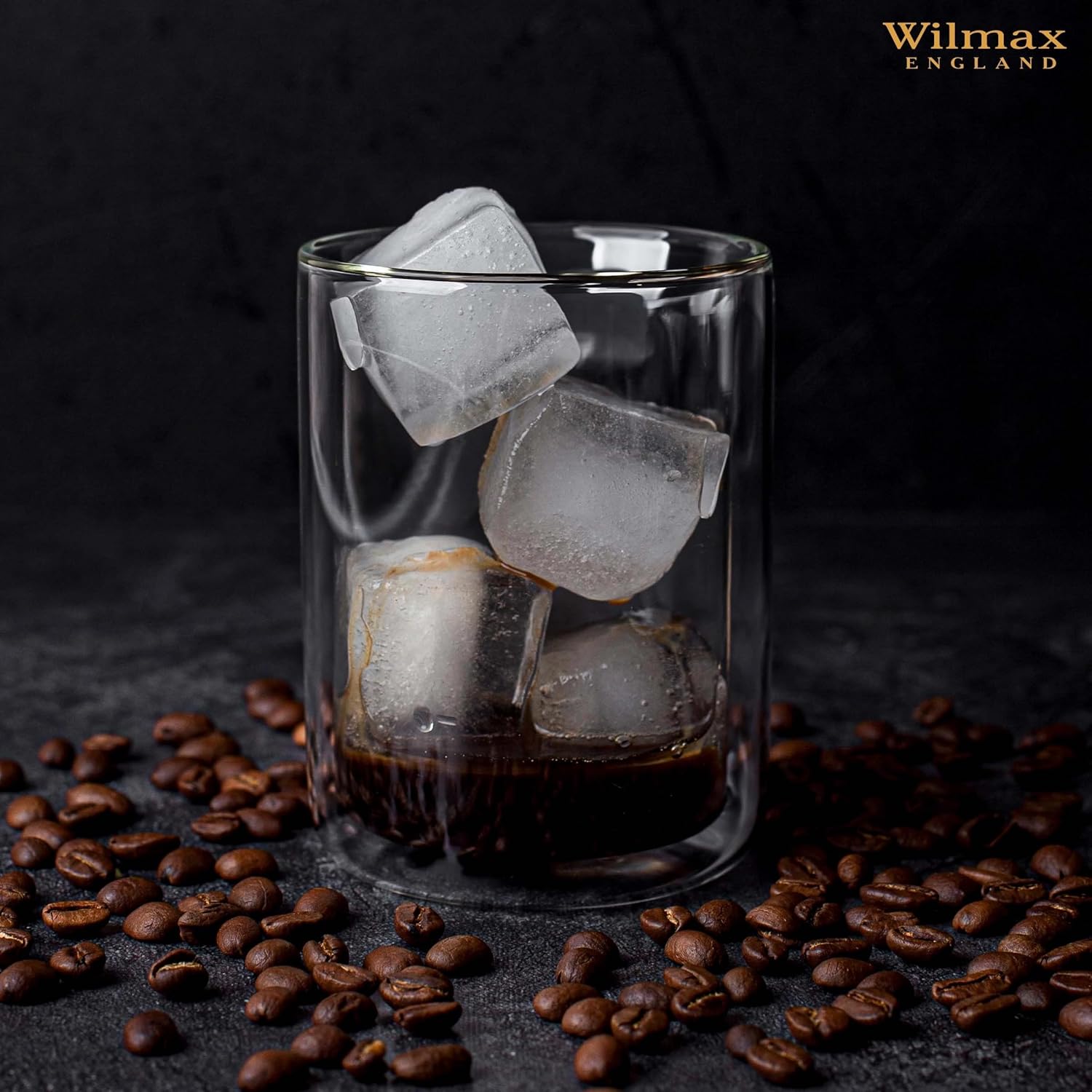 Wilmax Doppelwandiges Thermoglas 400 ml Transparent