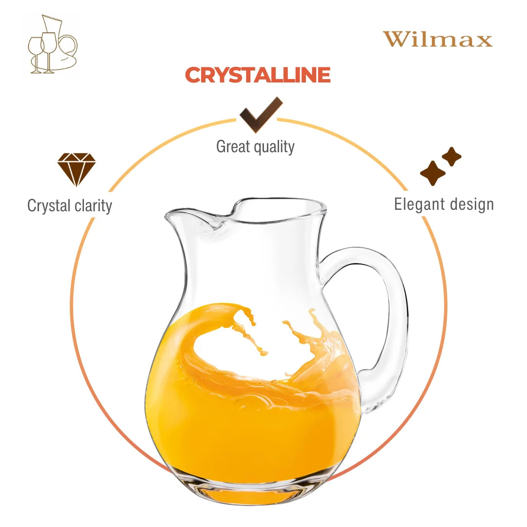 Wilmax Krug 2000 ml Transparent aus Wilmax Crystalline-Serie