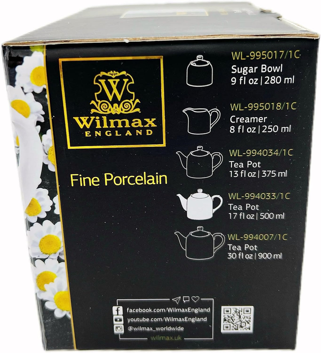 Wilmax Teekanne 500 ml  Weiß Porzellan WL-994033/1C