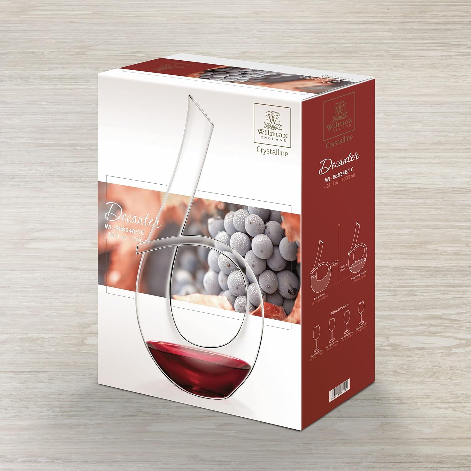 Wilmax Dekanter aus Glas 1000 ml WL-888348/1C