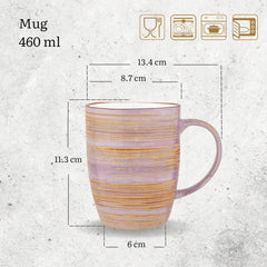 Wilmax Spiral Tassen Set 6-teilig 460 ml Lavendel WL-669737/A6