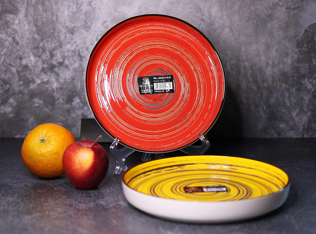 Wilmax Teller 28 cm Gelb aus Porzellan