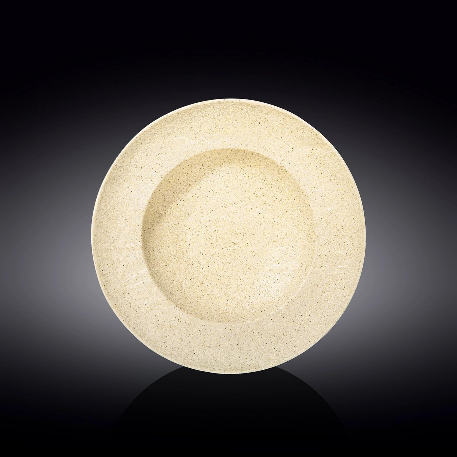 Wilmax Tiefer Teller 25,5 cm 350 ml Sand aus Porzellan