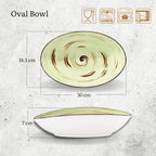Wilmax Ovale Schale 30 × 19,5 cm Pistazie aus Porzellan