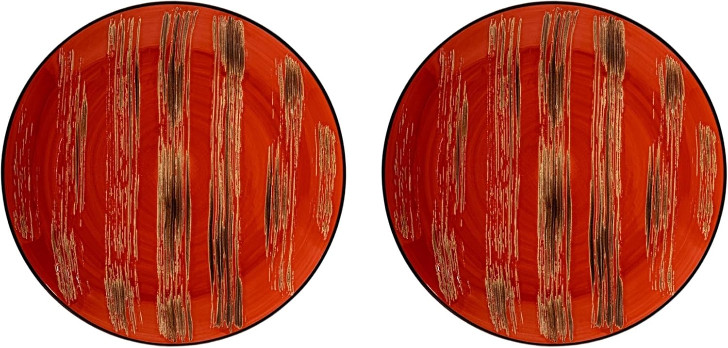 Wilmax Teller 28 cm 2er-Set Rot aus Porzellan