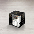 Wilmax Kaffeetassen mit Untertassen 160 ml 2er-Set Weiß aus Porzellan