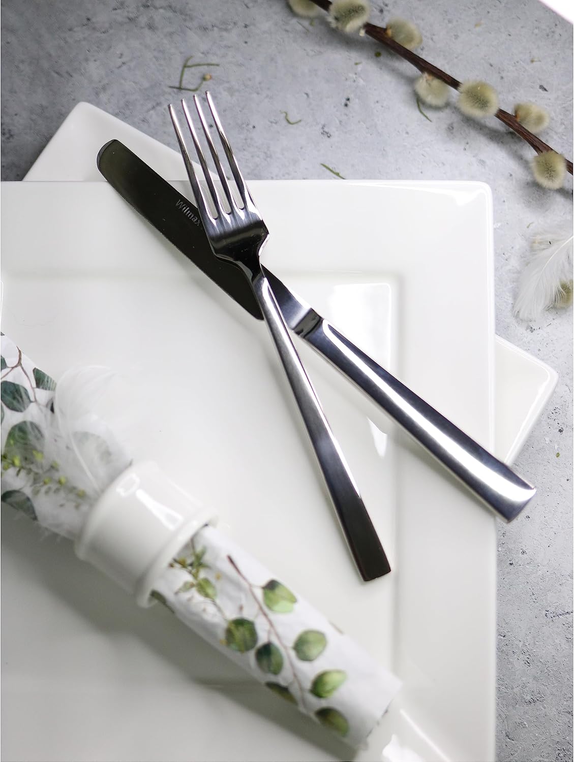 Wilmax Tafelmesser 23 cm Silber aus Edelstahl