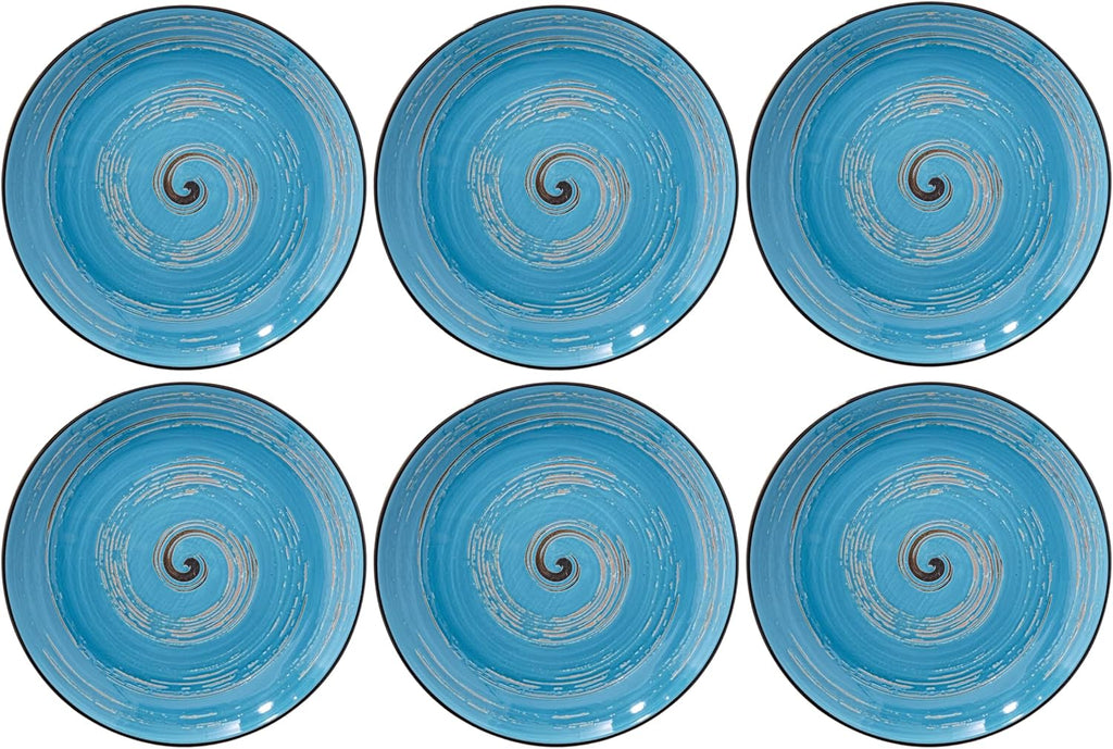 Wilmax Teller 20 cm Blau Porzellan 6er Set WL-669612/A6