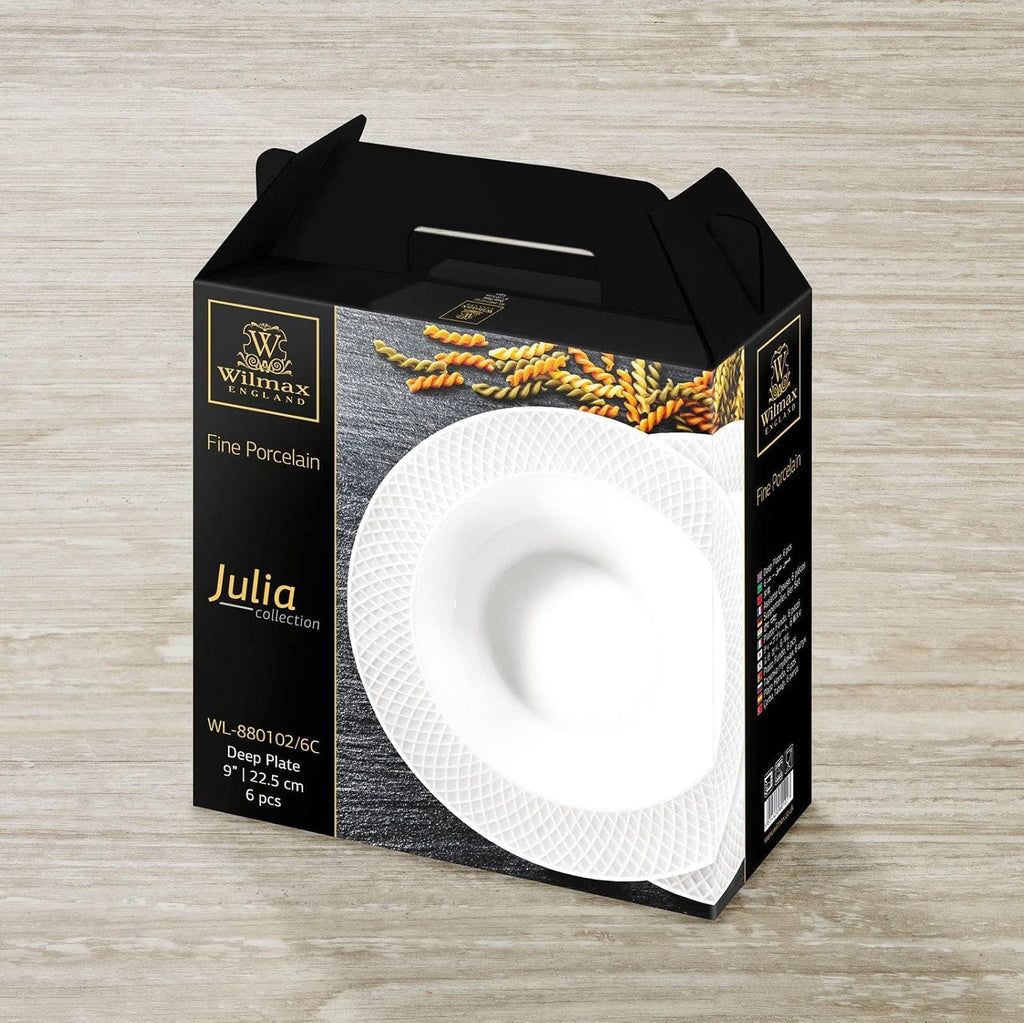 Wilmax Tiefer Teller 22,5 cm Weiß Porzellan 2er Set WL-880102/2C