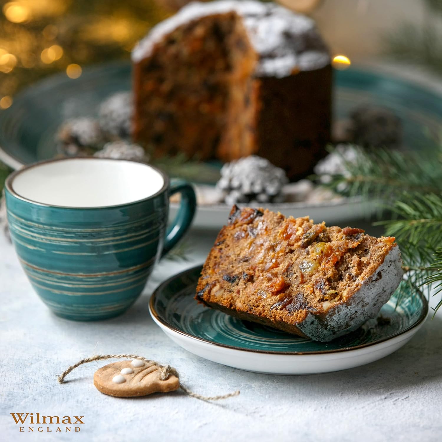 Wilmax Untertasse 15 cm Grün aus Porzellan