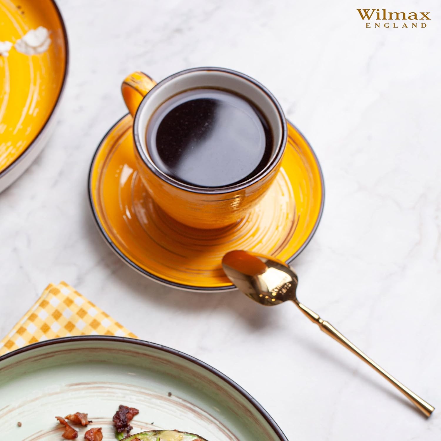 Wilmax Tasse 300 ml Gelb aus Porzellan