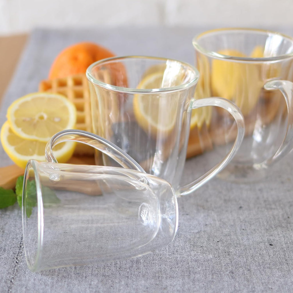 Wilmax Doppelwandige Glastasse 300 ml Borosilikatglas 6er Set WL-888726/A6