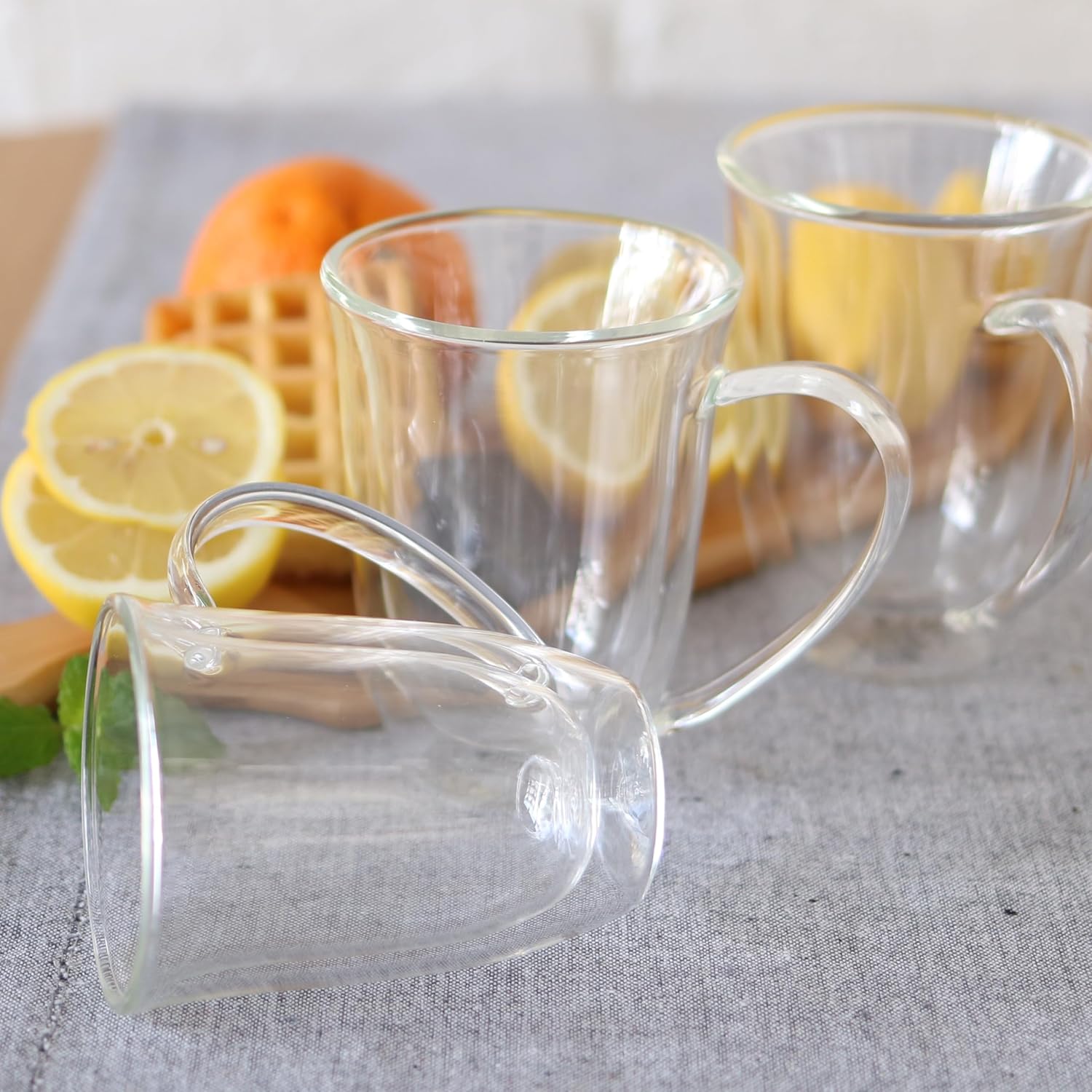 Wilmax Doppelwandige Tasse 400 ml Borosilikatglas 6er Set WL-888727/A6