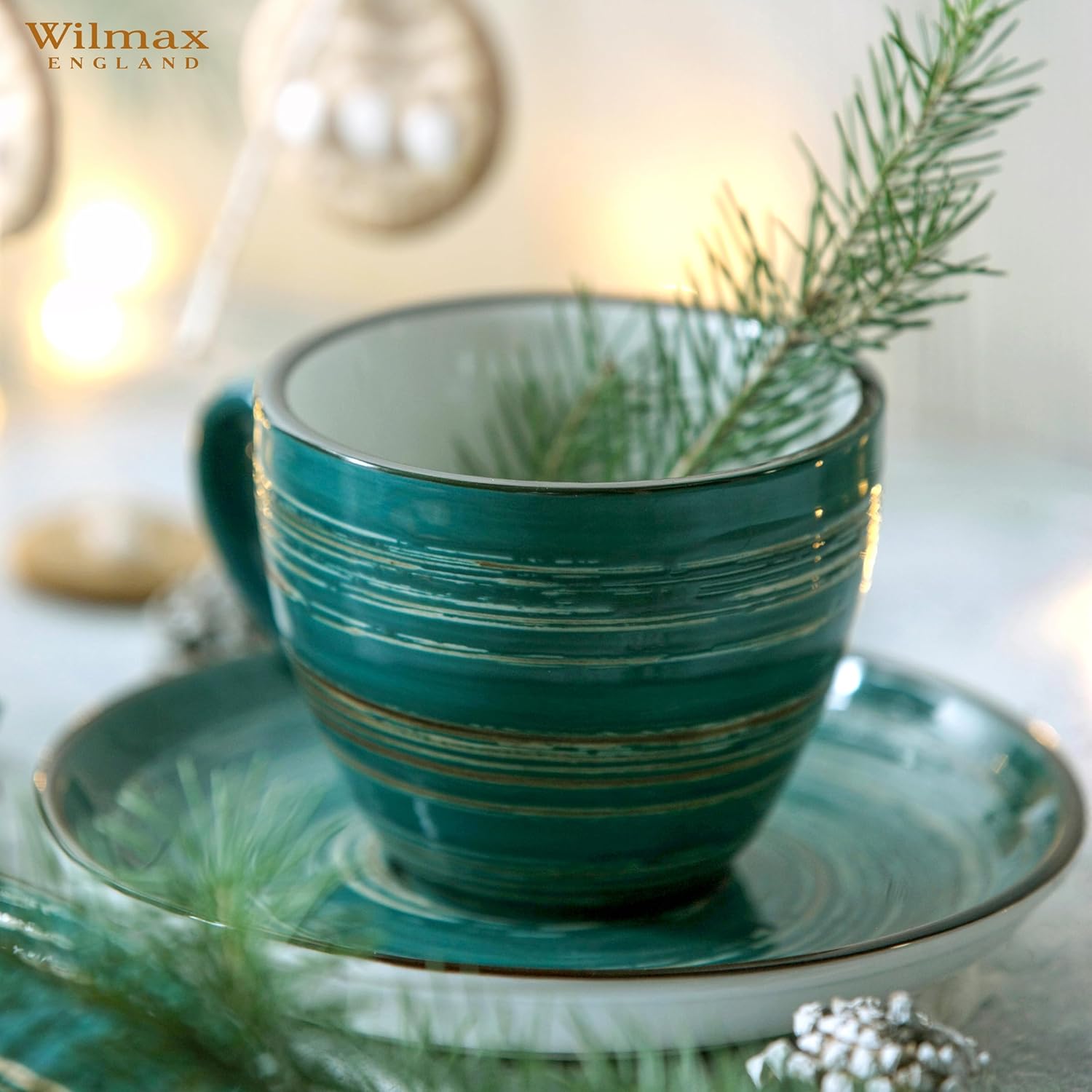 Wilmax Tasse 300 ml Grün aus Porzellan