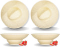 Wilmax Tiefer Teller 22,5 cm 1100 ml Sand 2er-Set aus Porzellan