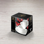 Wilmax Teetassen mit Untertassen 2er Set 160 ml Weiß WL-993006/2C